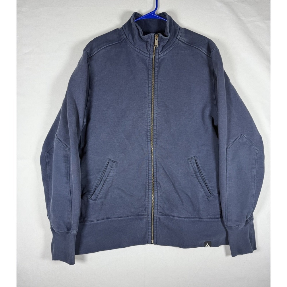American Giant Moto Full-Zip Sweatshirt XXL 2XL Navy Blue Heavyweight USA Made